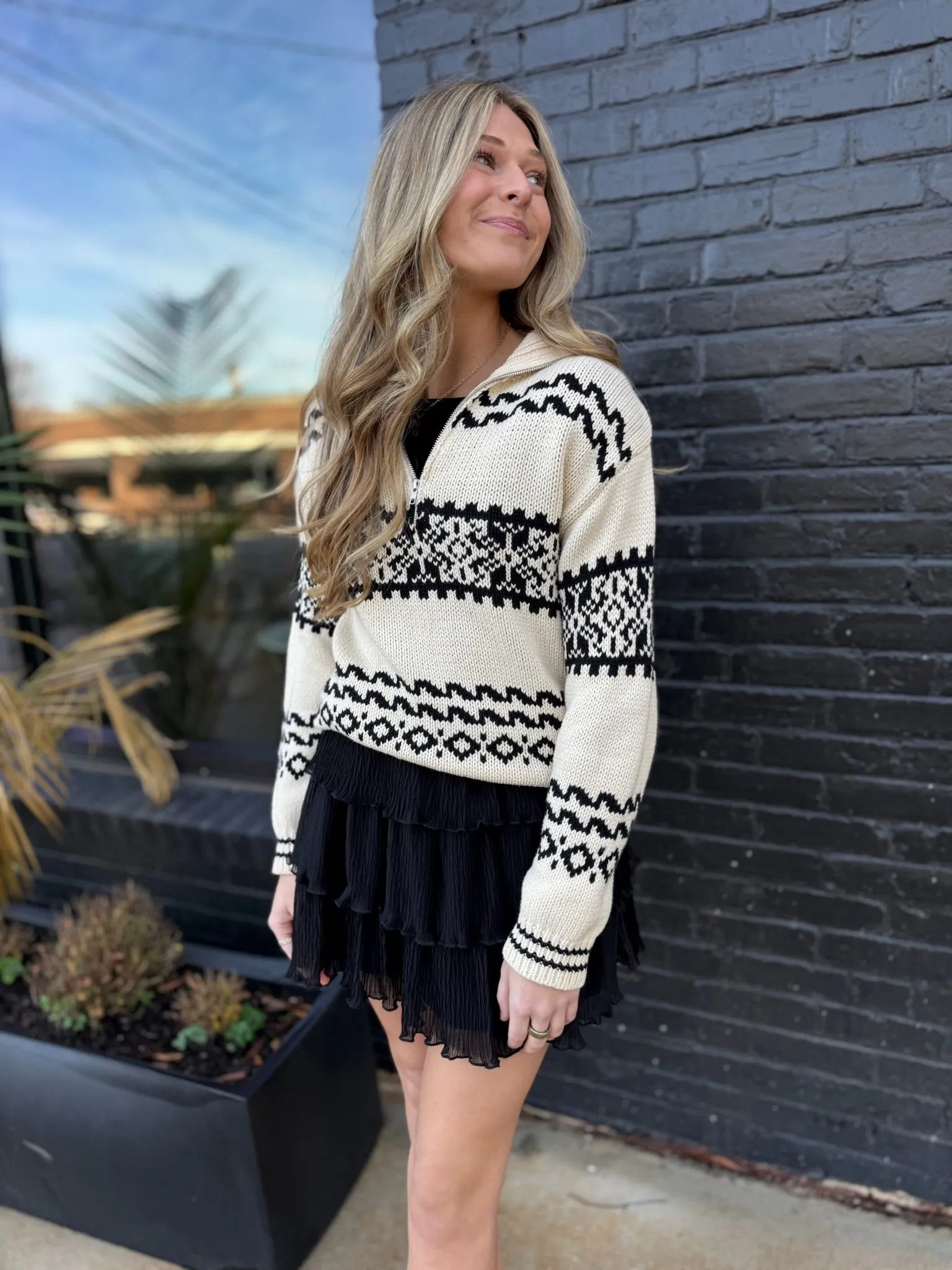 Winter's Night Half Zip Sweater