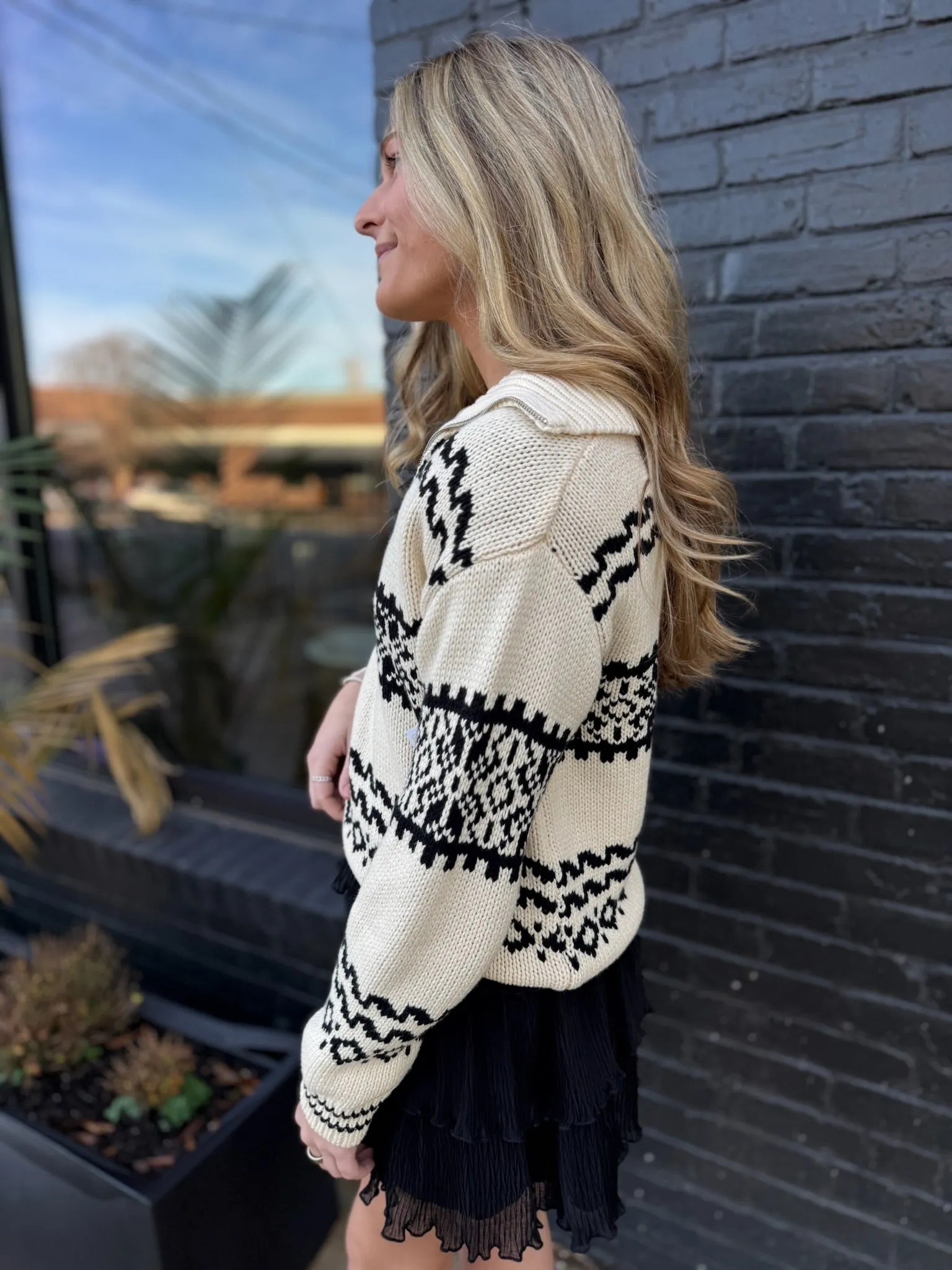 Winter's Night Half Zip Sweater