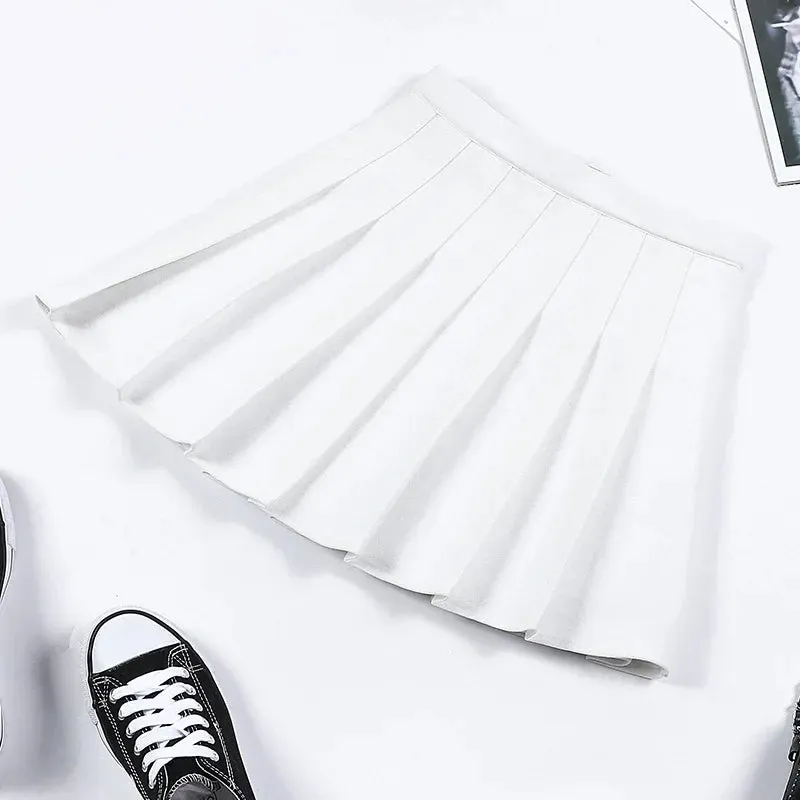 Women Harajuku Sweet Fresh Feeling High Waist Pleated Skirt