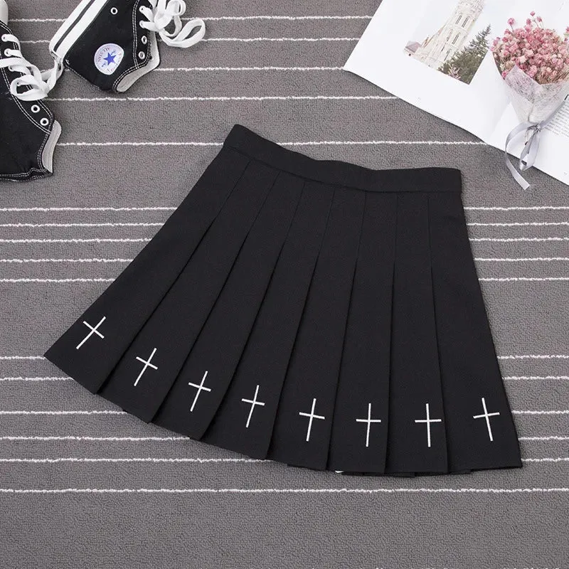 Women Harajuku Sweet Fresh Feeling High Waist Pleated Skirt