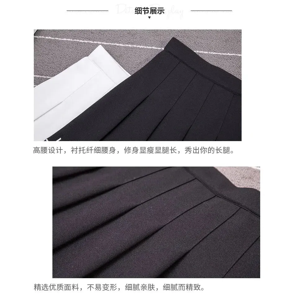 Women Harajuku Sweet Fresh Feeling High Waist Pleated Skirt