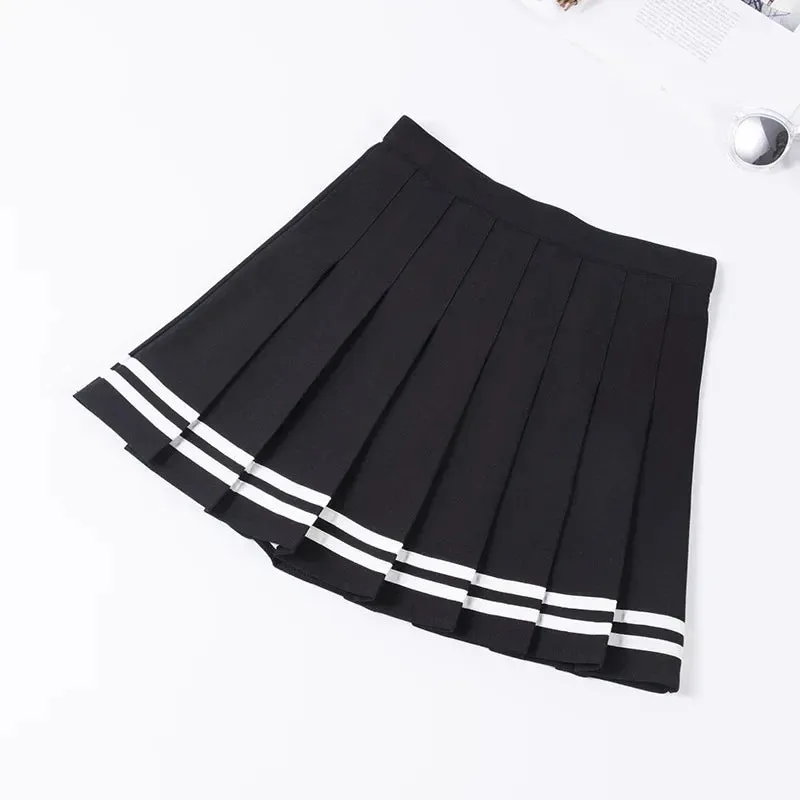 Women Harajuku Sweet Fresh Feeling High Waist Pleated Skirt