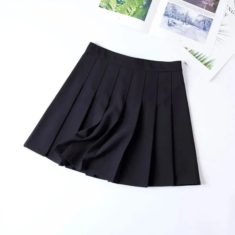 Women Harajuku Sweet Fresh Feeling High Waist Pleated Skirt