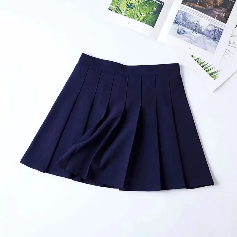 Women Harajuku Sweet Fresh Feeling High Waist Pleated Skirt