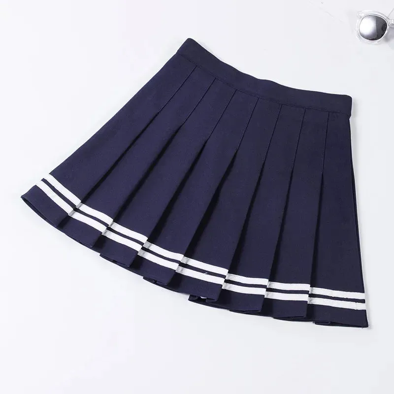 Women Harajuku Sweet Fresh Feeling High Waist Pleated Skirt