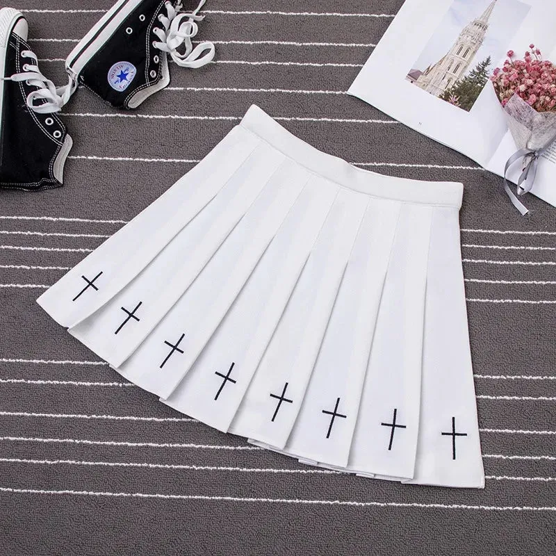 Women Harajuku Sweet Fresh Feeling High Waist Pleated Skirt