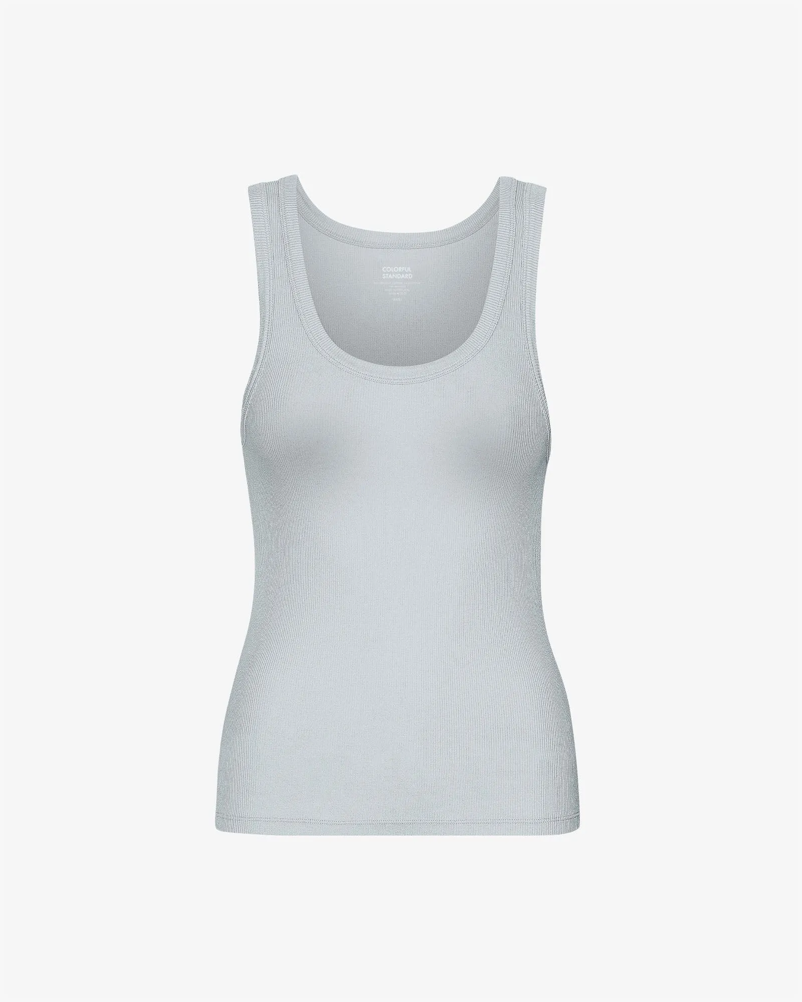 Women Organic Rib Tank Top - Cloudy Grey