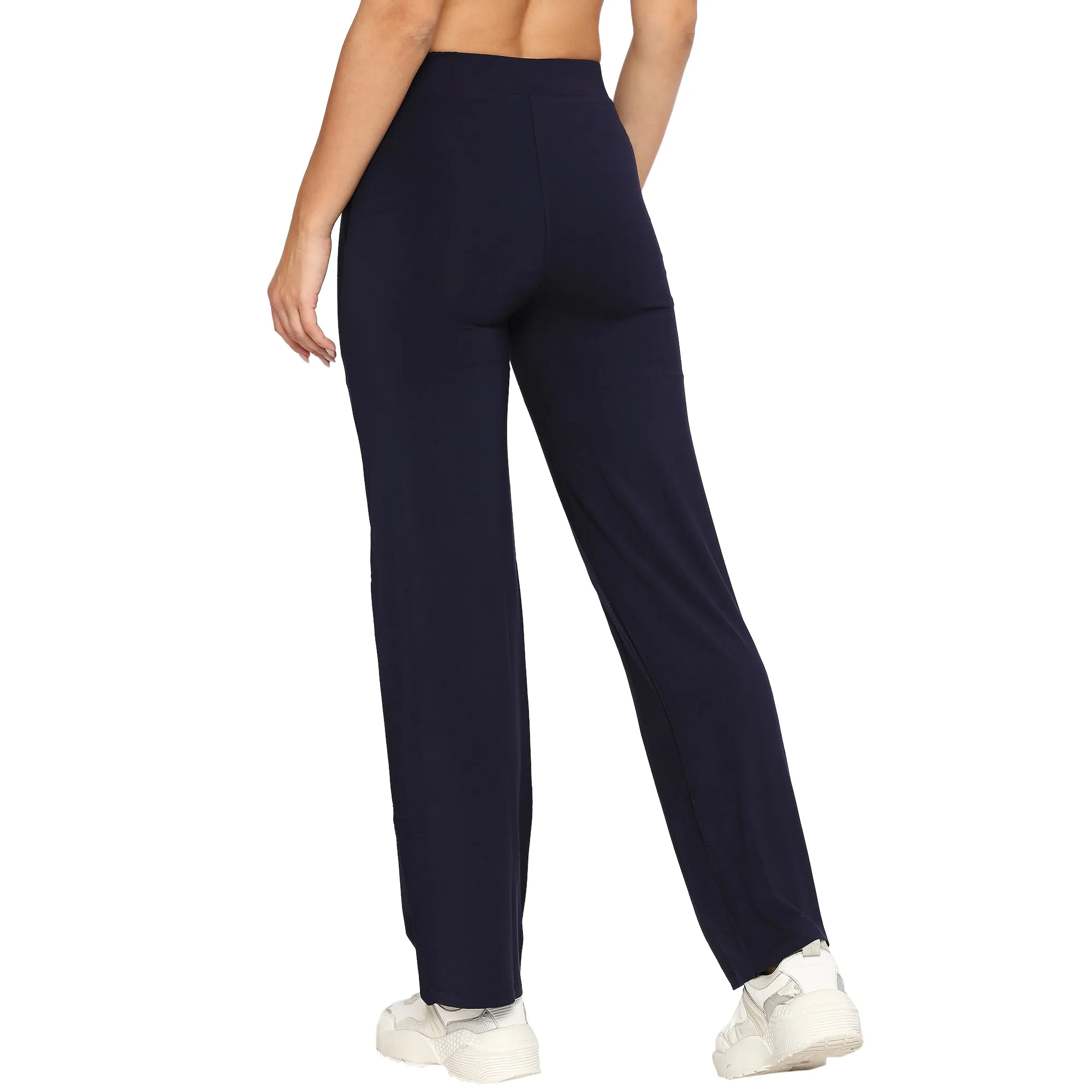 WOMEN'S SOLID REGULAR FIT PARALLEL PANT