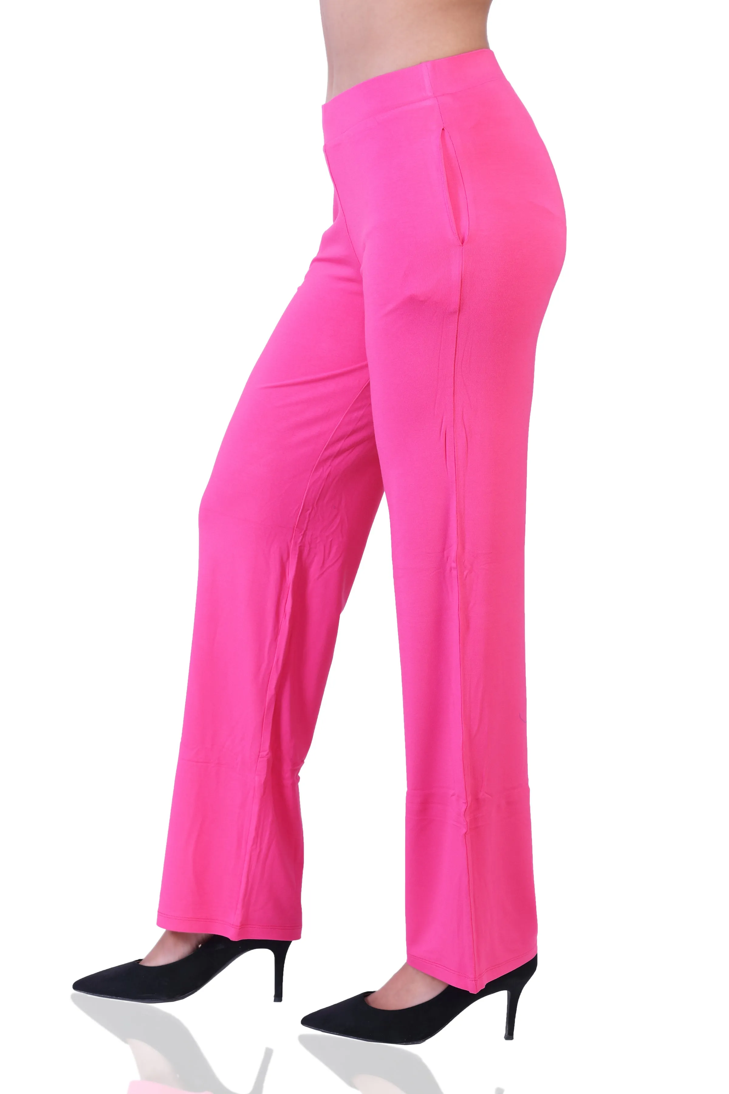 WOMEN'S SOLID REGULAR FIT PARALLEL PANT