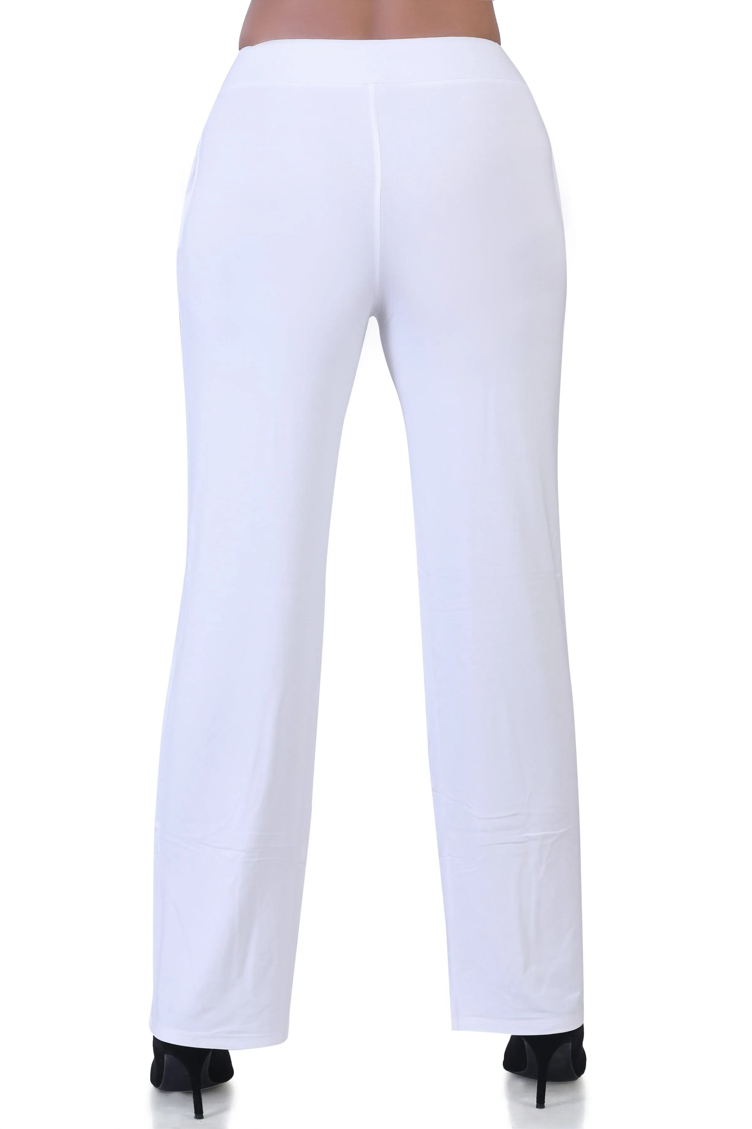 WOMEN'S SOLID REGULAR FIT PARALLEL PANT