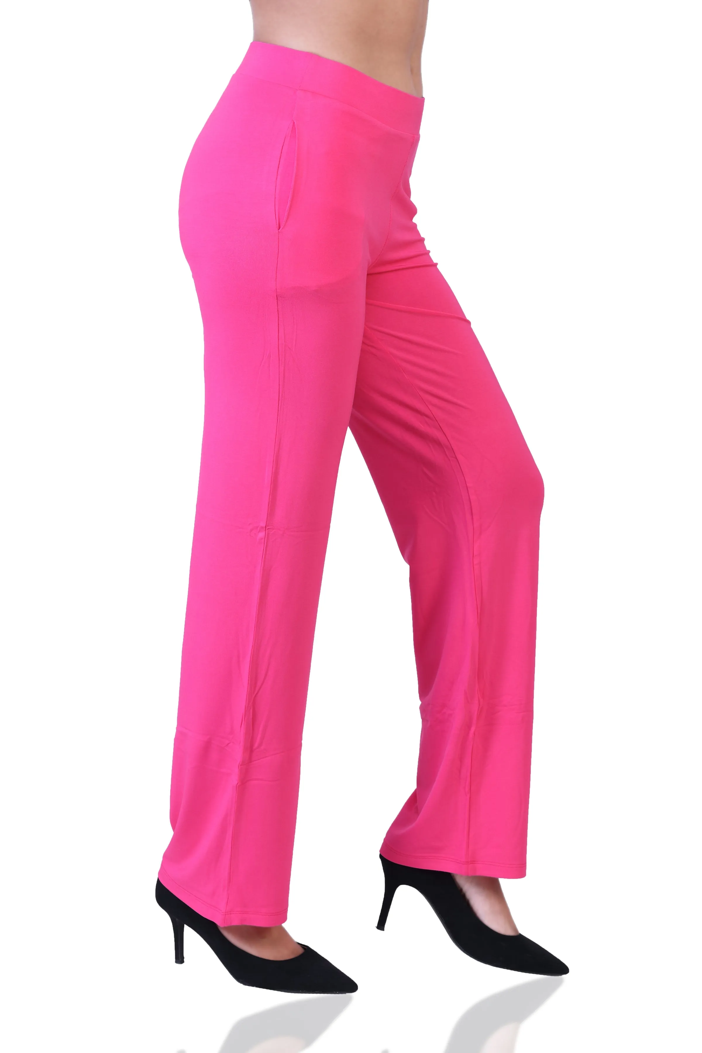 WOMEN'S SOLID REGULAR FIT PARALLEL PANT