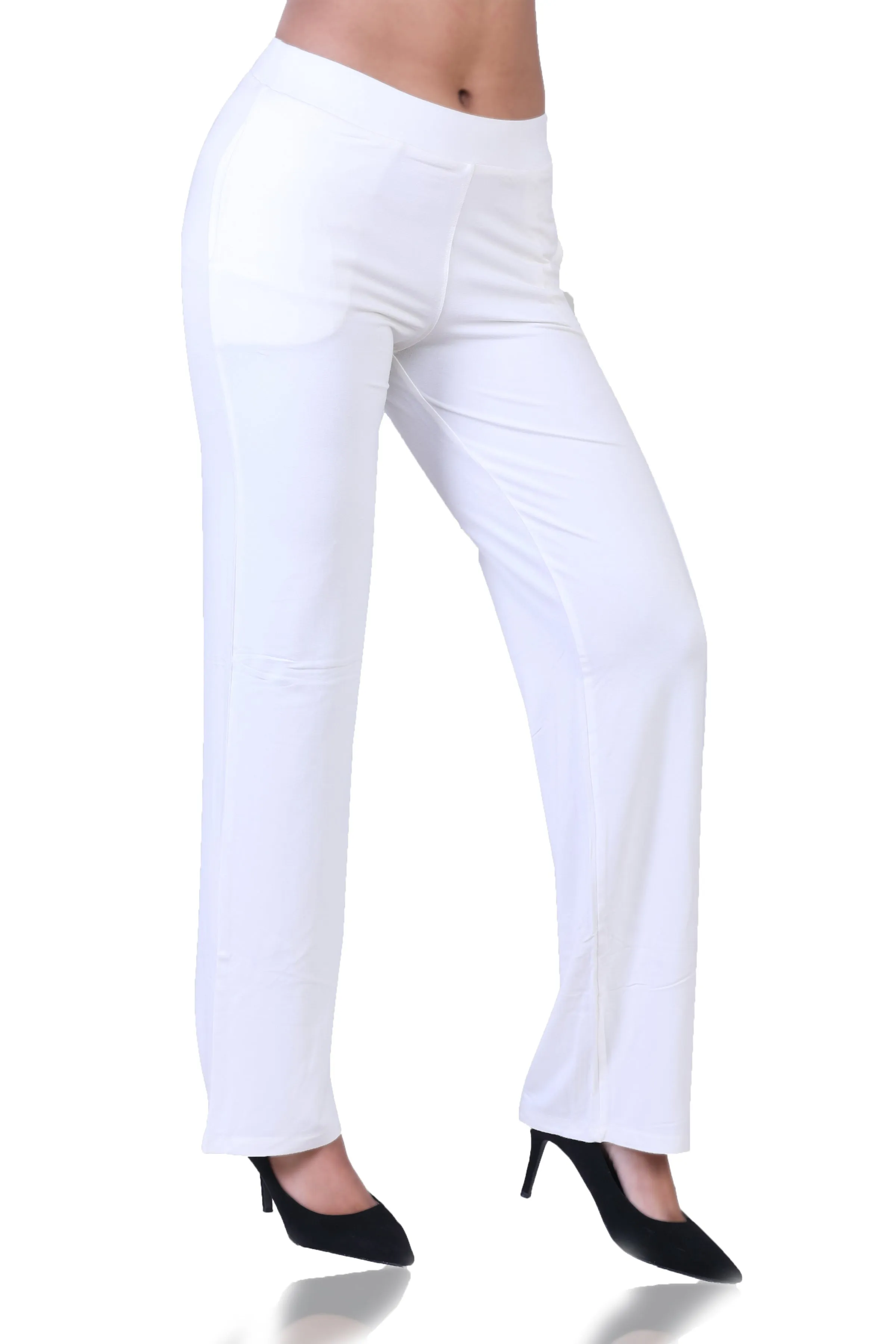 WOMEN'S SOLID REGULAR FIT PARALLEL PANT