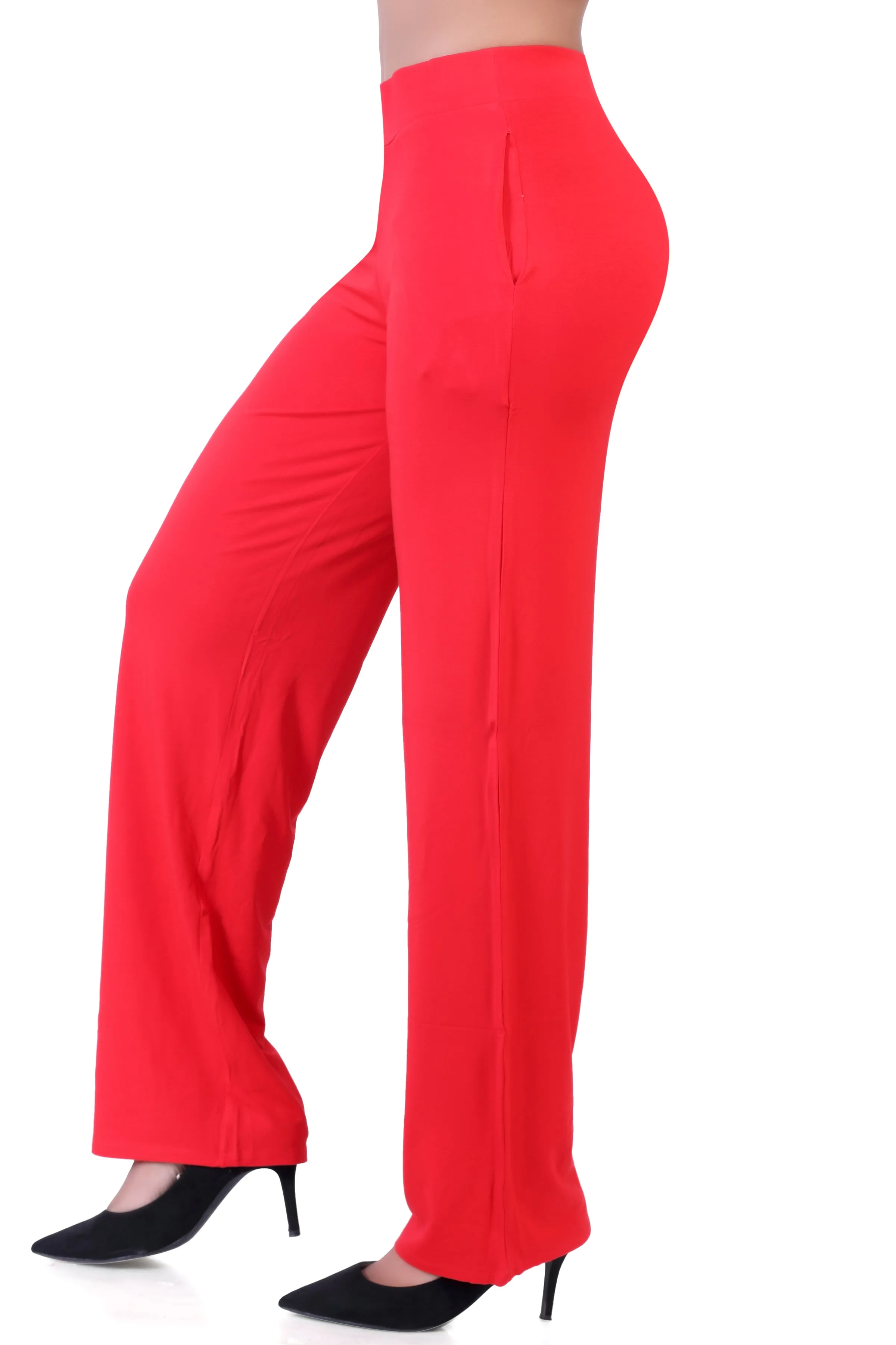 WOMEN'S SOLID REGULAR FIT PARALLEL PANT