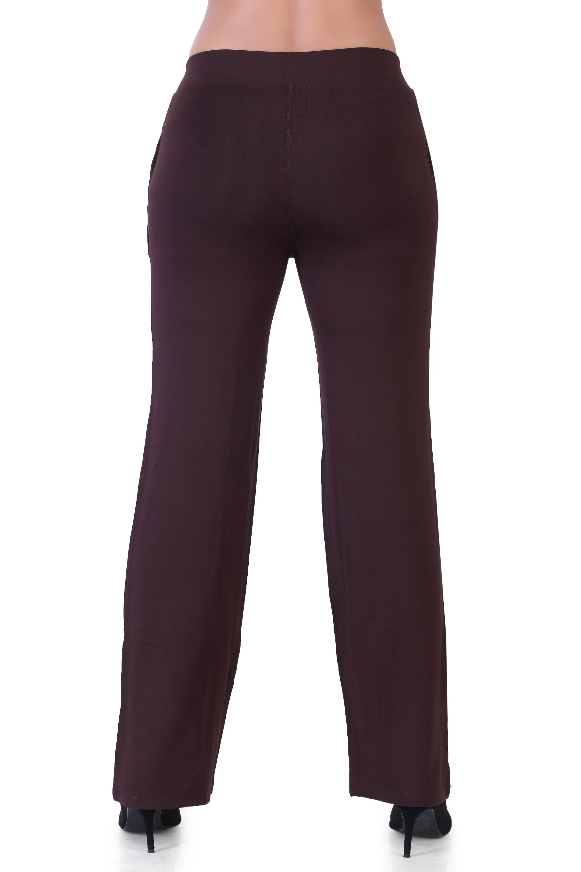 WOMEN'S SOLID REGULAR FIT PARALLEL PANT