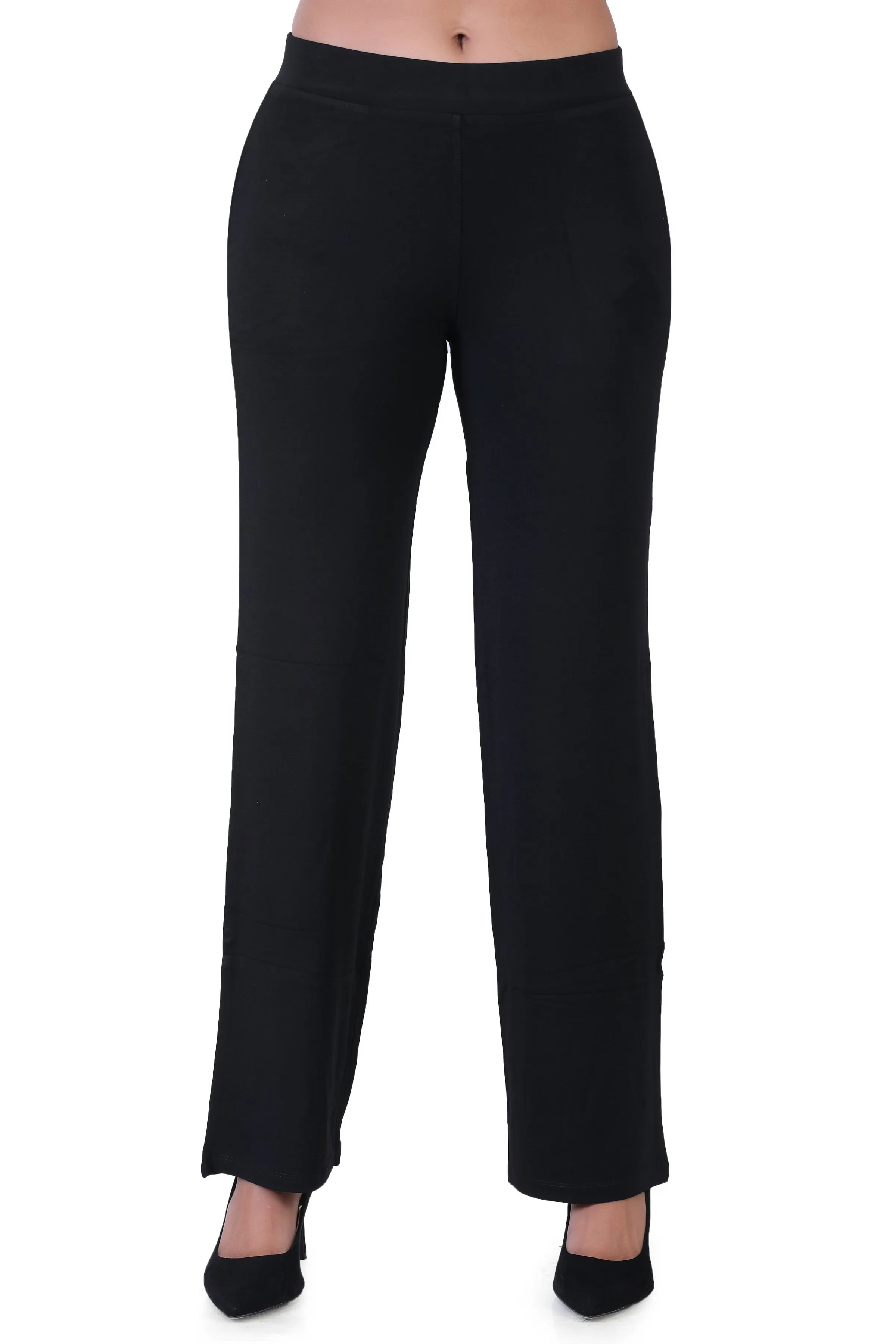 WOMEN'S SOLID REGULAR FIT PARALLEL PANT
