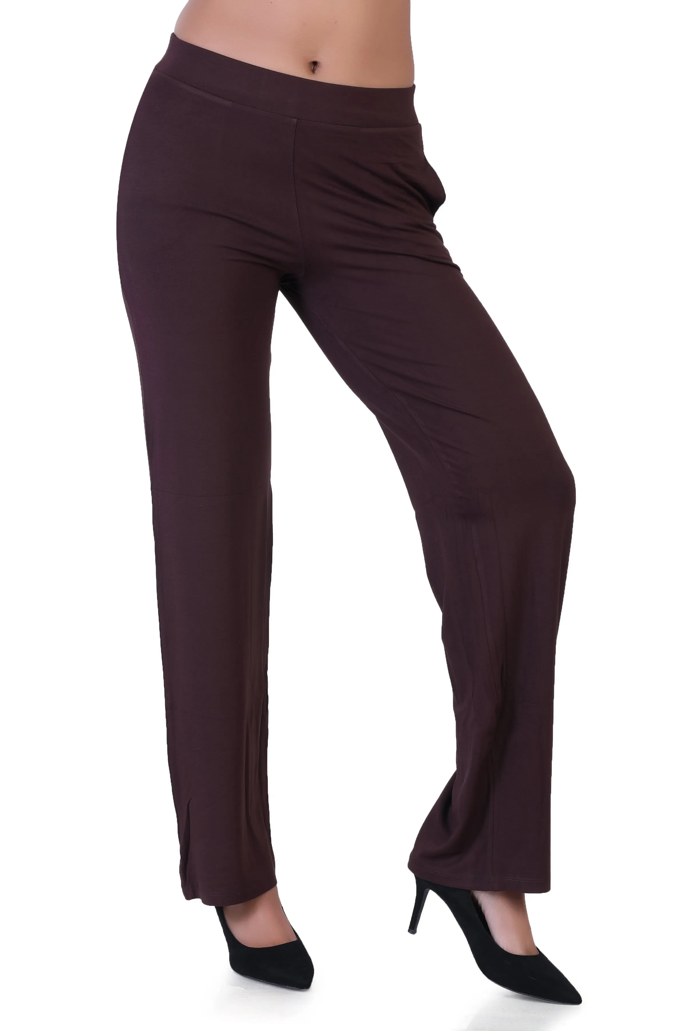 WOMEN'S SOLID REGULAR FIT PARALLEL PANT