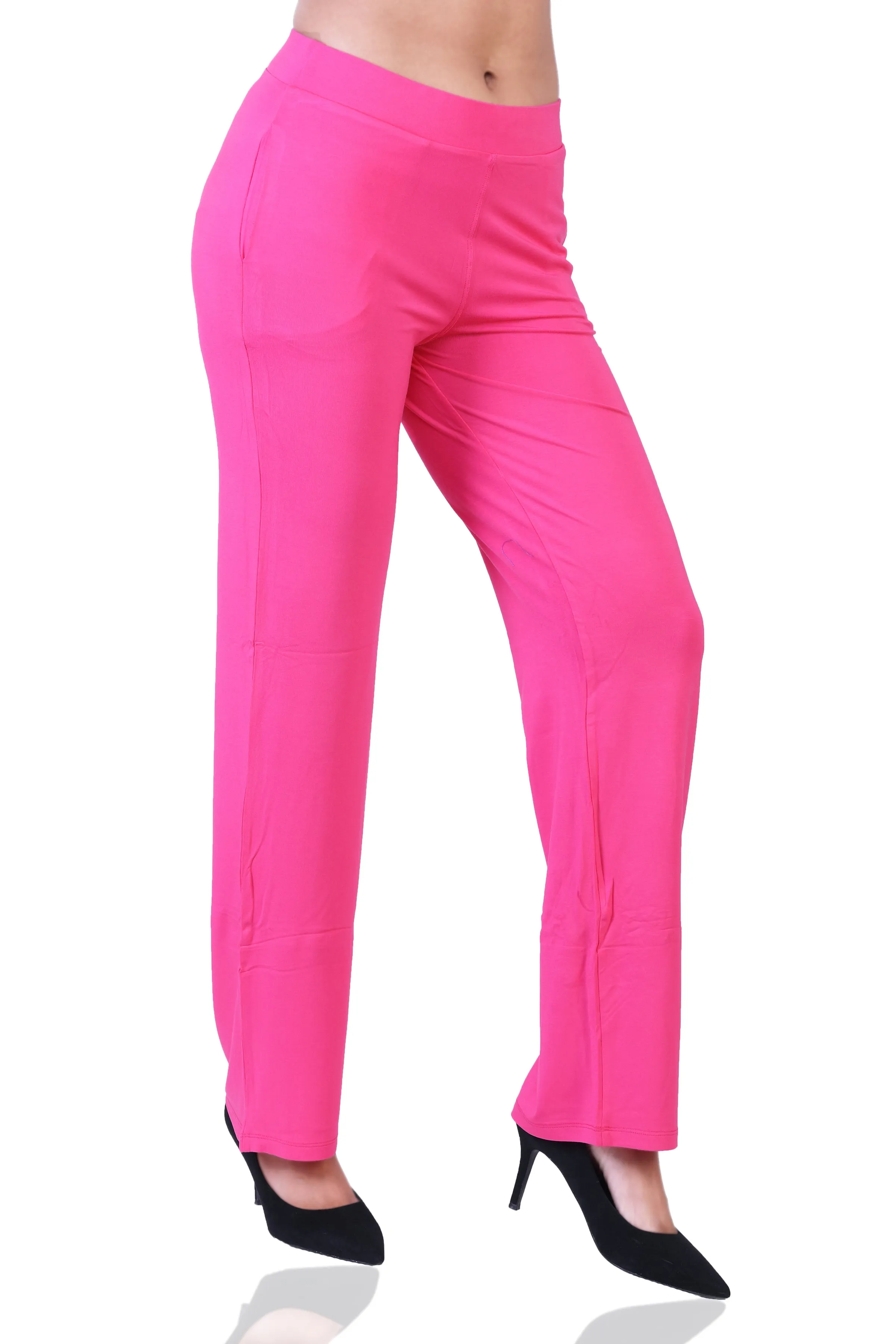 WOMEN'S SOLID REGULAR FIT PARALLEL PANT