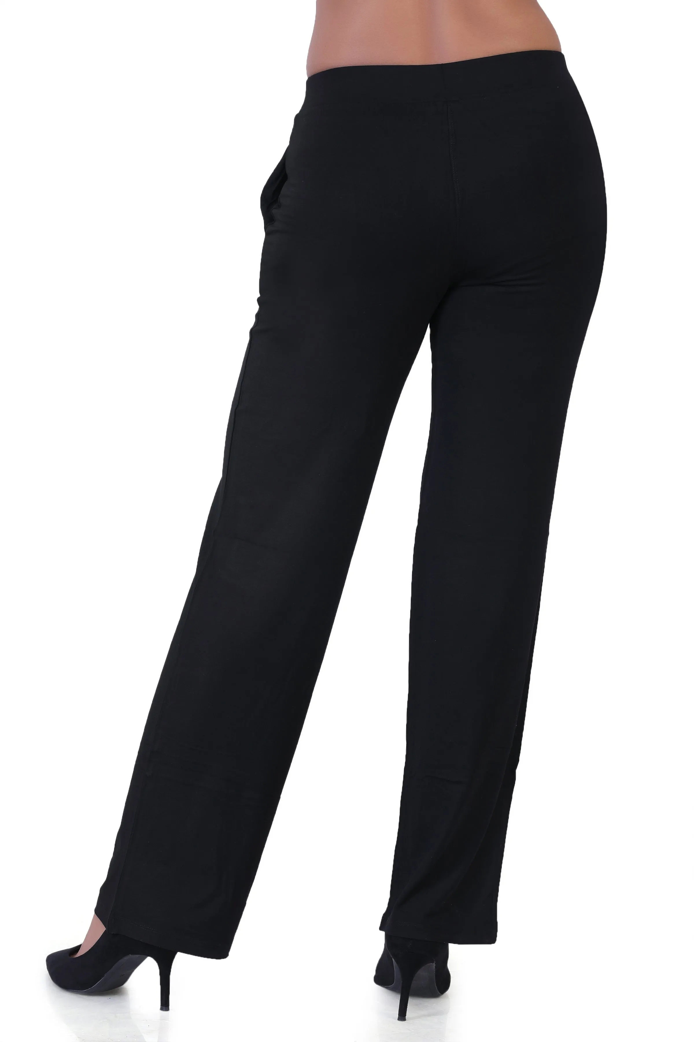 WOMEN'S SOLID REGULAR FIT PARALLEL PANT